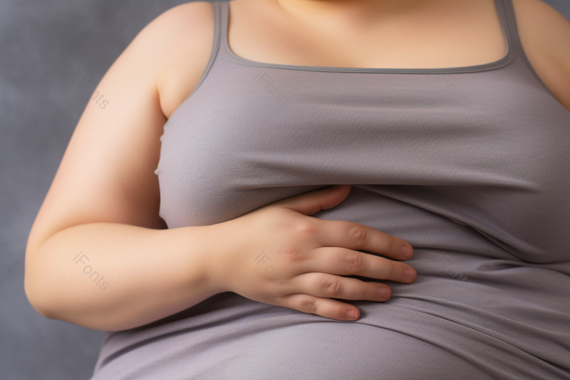 捂着肚子的肥胖女性健康饮食生活方式实拍摄影图,高清,摄影图,摄影图片,图片大全,摄影图免费下载